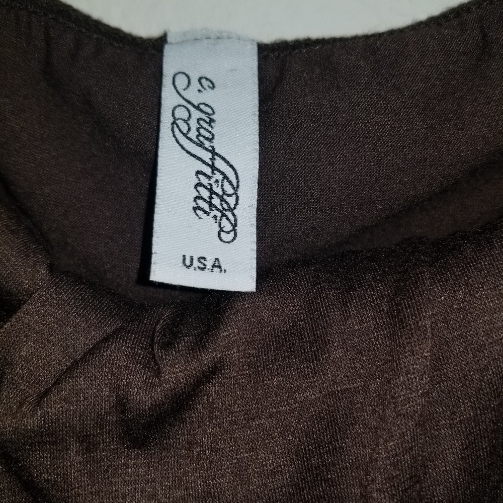 *SOLD* Brown halter shirt/dress - Picture 7 of 8